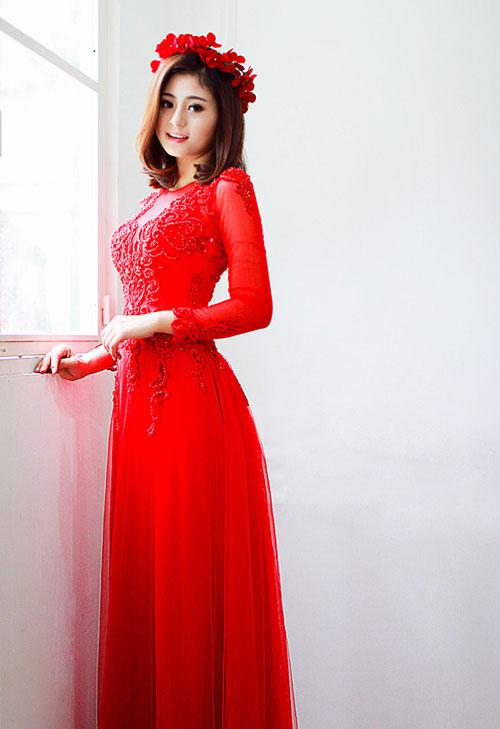 áo dài cưới 2018